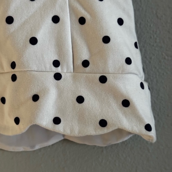 Talbots Scalloped Polka Dot Women's Ponte Knit Top size Large Petite - Picture 5 of 9